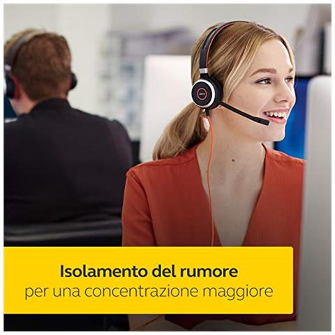 Evolve 40 Cuffie Stereo - Cuffie da Ufficio Certificate UC per Softphone VoIP - Funzione Passive Noise Cancellation - Cavo USB e Controller, Nere - Foto 7