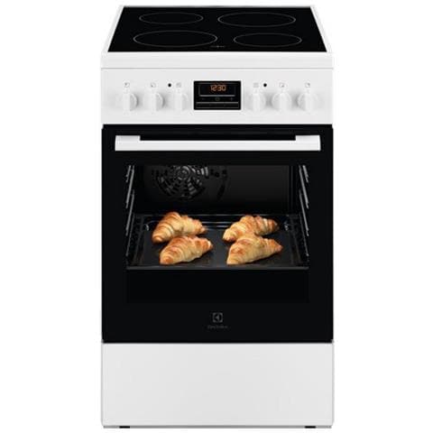 ELECTROLUX Cucina In Ceramica Da 57 Lt Con 4 Fuochi Bianchi - Lkr524288w