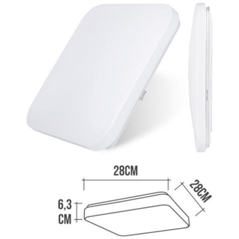 Lampada Da Parete A Led 4000k 12w 28x28x6,3cm - Foto 2