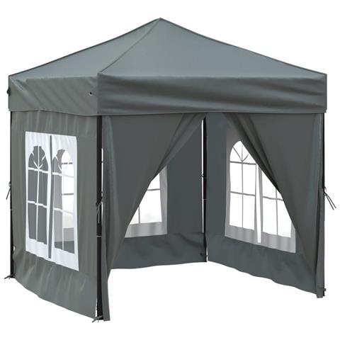 Tenda Per Feste Pieghevole Con Pareti Laterali Antracite 2x2 M - Foto 1