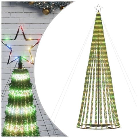 Illuminazione Albero di Natale a Cono 688LED Colorato 300cm - Foto 1