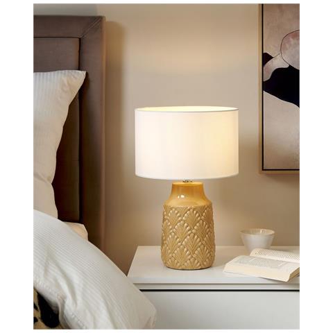 Lampada Da Tavolo Balao Ceramica Giallo - Foto 16