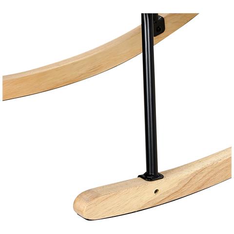 Sedia A Dondolo Tessuto Beige Oulu - Foto 2