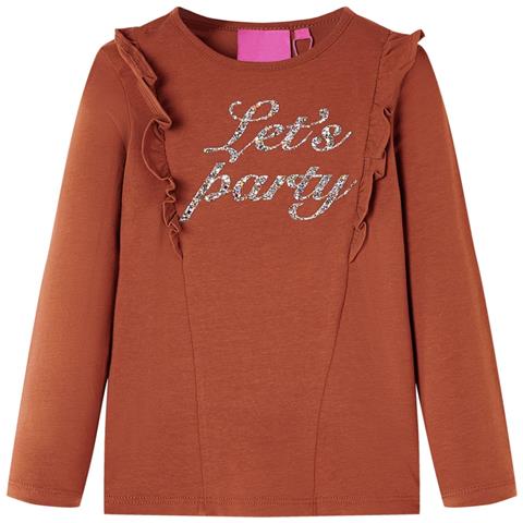 Maglietta Da Bambina A Maniche Lunghe Cognac 140 - Foto 1