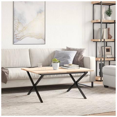 Telaio Gambe A X Per Tavolino Da Salotto 80x70x43 Cm In Ghisa - Foto 3