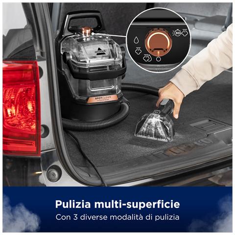 SpotClean Hydrosteam Pro Pulitore a vapore cilindrico 1,9 L 1000 W Nero, Rame, Trasparente - Foto 2