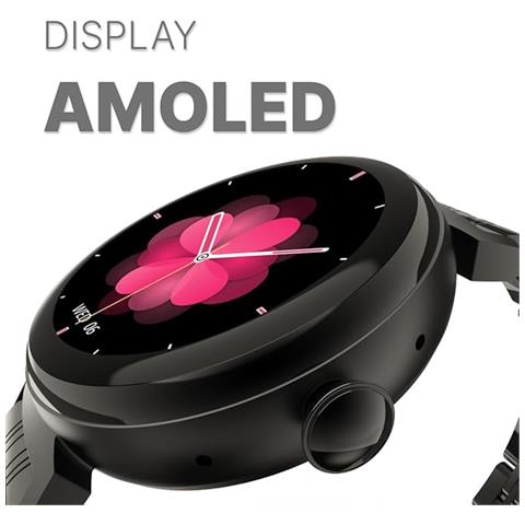 Aura Smartwatch da donna, Display AMOLED in Acciaio Inossidabile da 1,08 pollici, Cardiofrequenzimetro, Sensori Real SpO2, Contapassi, Impermeabile IP68, Compatibile con Android e iOS - Foto 3