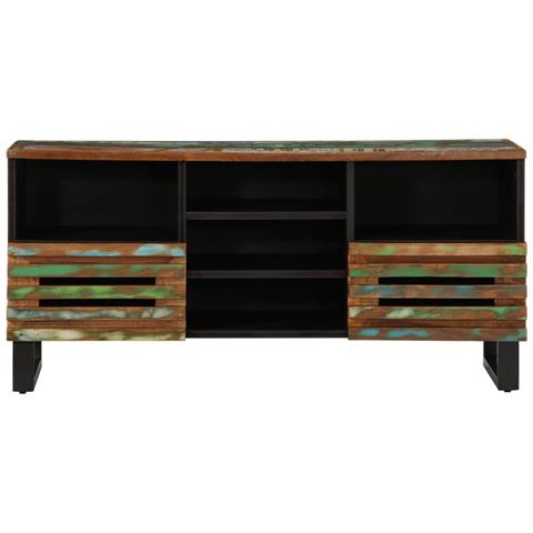 Mobile Porta Tv 100x34x46 Cm In Legno Massello Di Acacia - Foto 2