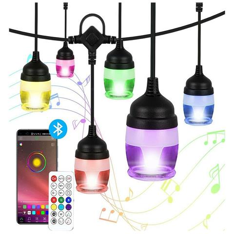 Catena Luminosa Smart Led Rgb Lampadine Esterne Decorative Multicolor Ip65 F11c - Foto 1