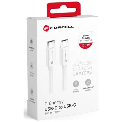 Cavo Dati E Ricarica Rapido Turbo Usb-c C339 3 Metri Power Delivery 100w Per Smartphone - Foto 1