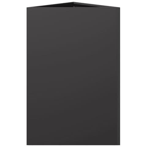 Fioriere da Giardino 2 pz Nere Triangolari 50x43x75 cm Acciaio - Foto 2