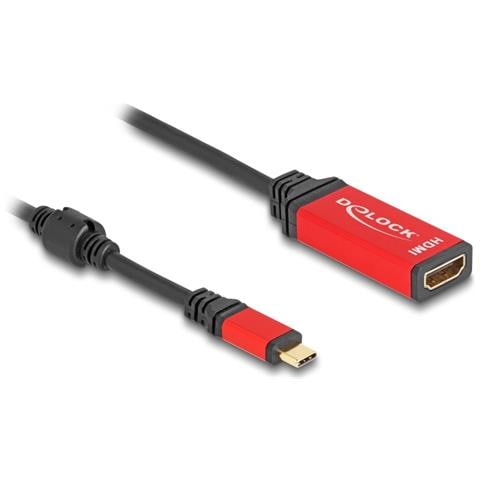 Adattatore USB Type-C per HDMI (DP Alt Mode) 8K 60 Hz con funzione HDR rosso - Foto 1