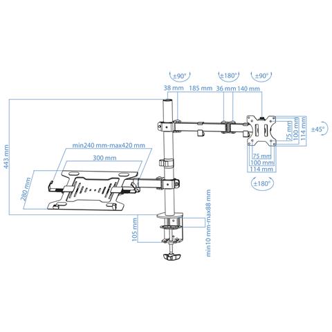 Office 81,3 cm (32") Scrivania Nero - Foto 2