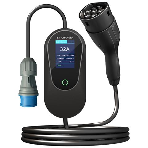 Caricabatterie Ev Da 7 Kw Tipo 2, Evse Portatile Da 32 A, 5 M - Foto 1