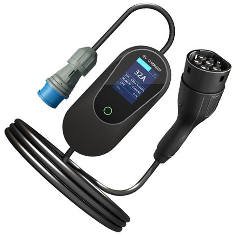 Caricabatterie Ev Da 7 Kw Tipo 2, Evse Portatile Da 32 A, 5 M - Foto 2
