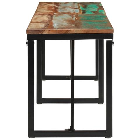 Panca 160x35x46 Cm In Legno Massello Di Recupero - Foto 3