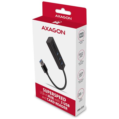 HMA-CR3A replicatore di porte e docking station per laptop Cablato USB 3.2 Gen 1 (3.1 Gen 1) Type-A Nero - Foto 2
