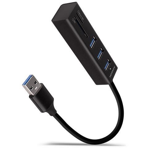 HMA-CR3A replicatore di porte e docking station per laptop Cablato USB 3.2 Gen 1 (3.1 Gen 1) Type-A Nero - Foto 1