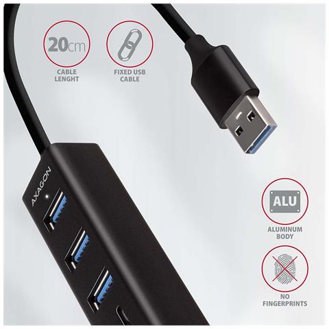 HMA-CR3A replicatore di porte e docking station per laptop Cablato USB 3.2 Gen 1 (3.1 Gen 1) Type-A Nero - Foto 7