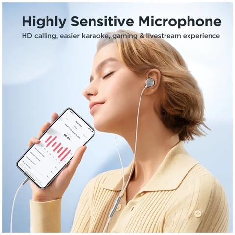 Auricolare Jr-ew03 3.5mm In-ear Con Cavo Metallico, Lunghezza: 1.2m (bianco) - Foto 2