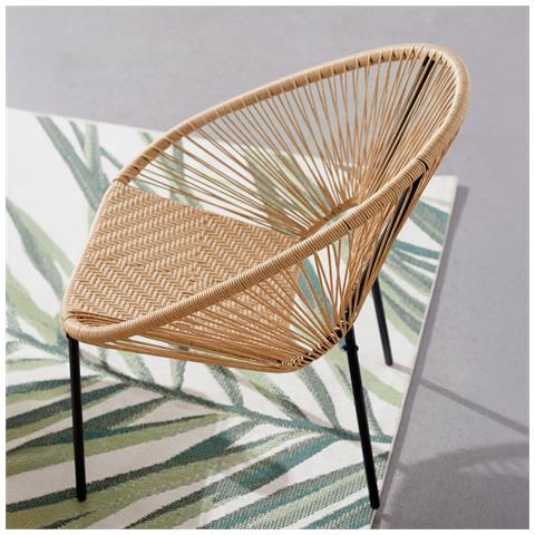 Acapulco Set Da Giardino 2 Posti Con Tavolo Naturale - Foto 2