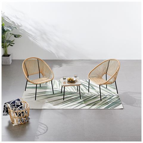 Acapulco Set Da Giardino 2 Posti Con Tavolo Naturale - Foto 1