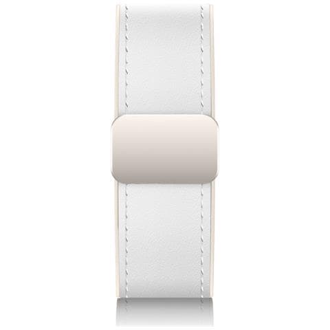 Cinturino Premium In Pelle Per Apple Watch Con Fibbia Magnetica White S - Foto 1
