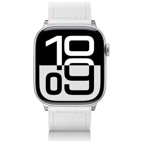 Cinturino Premium In Pelle Per Apple Watch Con Fibbia Magnetica White S - Foto 2