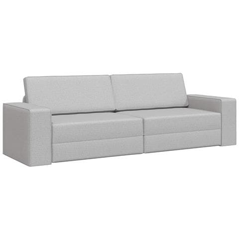Divano Letto a Terra 2-in-1 Grigio Nuvola 245x150x60.5 cm Tessuto - Foto 1