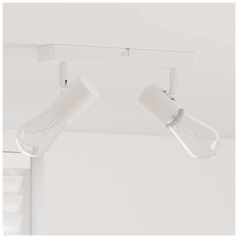 Faretto da soffitto vitaXL 2 vie regolabile bianco E27 - Foto 2