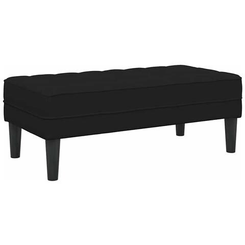 panchina Nera 113x57x39 cm in velluto - Foto 1