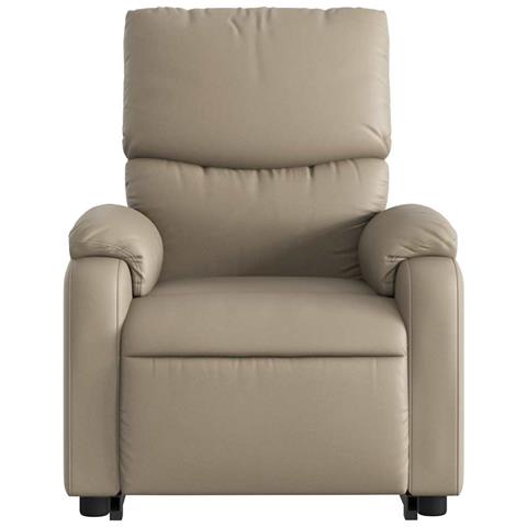 Poltrona Alzapersone Massaggi Reclinabile Cappuccino Similpelle - Foto 9