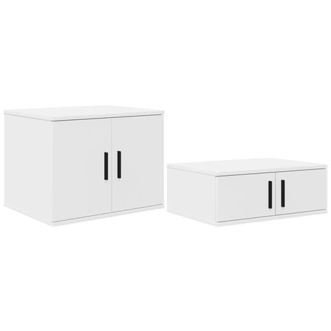 Armadio di stoccaggio  Bianco 127x41x40 cm in legno ingegnerizzato - Foto 1