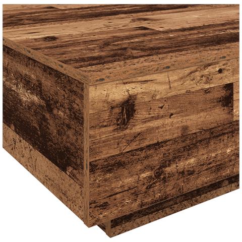 Tavolino da caffè  con luci LED in legno antico 85x55x31 cm - Foto 9
