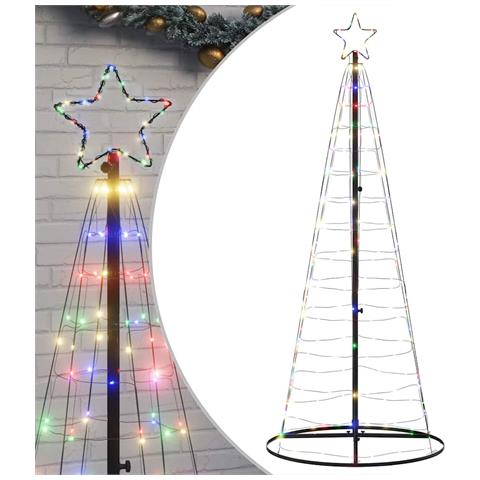 Albero di Natale a LED 200 LED Colorato 182 cm - Foto 1