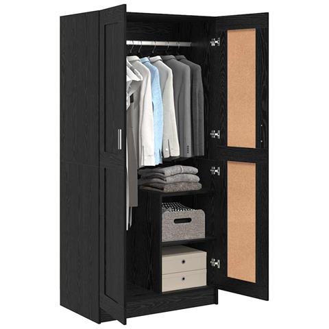 Guardaroba Rovere nero 82.5 x 51.5 x 180 cm Legno multistrato - Foto 2