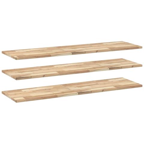 Mensole da Parete 3 pz 140x40x2 cm Legno Acacia Non Trattato - Foto 1
