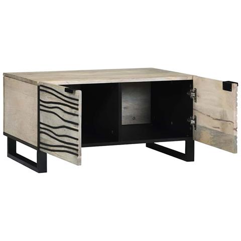 Tavolino da salotto Beige e Nero 80 x 50 x 40 cm - Foto 2