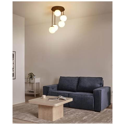 Lampadario A 5 Luci Riana Vetro Nero - Foto 1