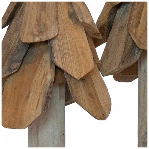 Albero di Natale 3 pcs Marrone Legno massello di teak - Foto 9