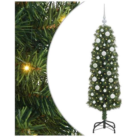 Albero di Natale artificiale con 150 LED Verde 150 cm - Foto 1