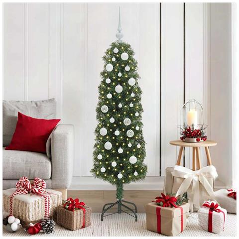 Albero di Natale artificiale con 150 LED Verde 150 cm - Foto 2