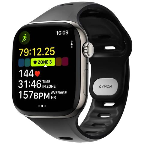 Cinturino Sport Impermeabile 42 Mm Per Apple Watch Modello Tempo Band, Nero - Foto 2