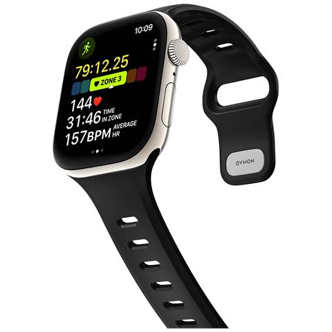Cinturino Sport Impermeabile 42 Mm Per Apple Watch Modello Tempo Band, Nero - Foto 5