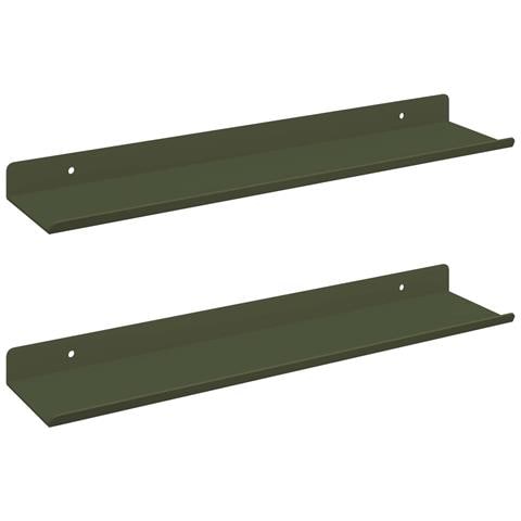 Scaffale da parete 2 pcs Verde oliva 40 x 9 x 2,5 cm - Foto 1
