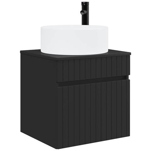 Mobile lavabo da parete Nero 49 x 44,5 x 65,5 cm - Foto 1