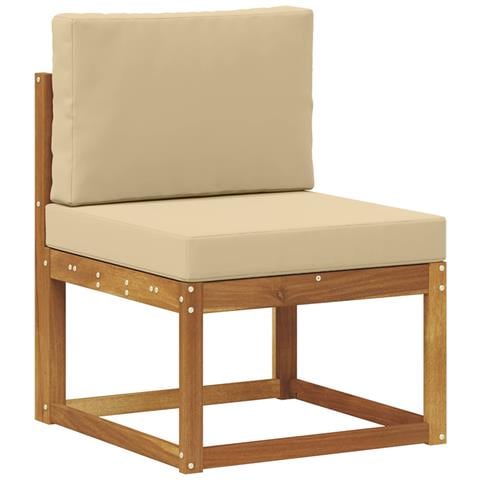Set di divani da esterno con cuscino 4 pcs Naturale - Foto 2