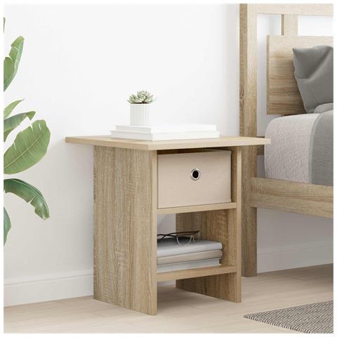 Comodino Rovere Sonoma 41 x 40 x 45 cm Legno multistrato - Foto 2