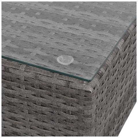 Set Divani da Giardino 6 pz con Cuscini in Polyrattan Grigio - Foto 9
