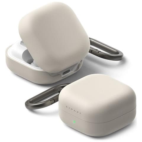 Custodia In Silicone Per Samsung Galaxy Buds 4 / Buds 4 Pro, Color Sabbia, Ringke - Foto 2